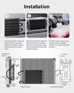 Kit de refroidisseur d'huile de transmission en aluminium à tubes et ailettes 8 rangées pour mise à niveau automobile, condenseur de tube à rangées pour modification automobile - Product Image 5