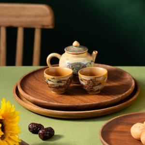 Bandeja <span class=keywords><strong>de</strong></span> <span class=keywords><strong>madera</strong></span> <span class=keywords><strong>de</strong></span> nuevo estilo para uso doméstico, bandeja redonda Simple resistente al calor, bandeja <span class=keywords><strong>de</strong></span> té, plato <span class=keywords><strong>de</strong></span> aperitivos, plato <span class=keywords><strong>de</strong></span> postre, plato <span class=keywords><strong>de</strong></span> fruta <span class=keywords><strong>de</strong></span> pan - Product Image 1