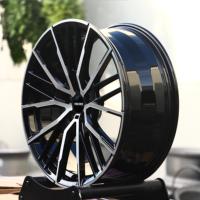 Jantes de voiture TITAN FORCE 18 20 22 24 pouces 5x112 5x120 Jantes forgées sur mesure Noir brillant Face usinée pour BMW Série 5 Série 7 X3 X5