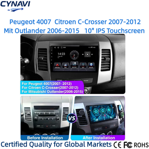 <span class=keywords><strong>Peugeot</strong></span> 4007 Citroën C-Crosser 2007-2012 Mitsubishi Outlander 2006-2015 Écran tactile IPS 10 pouces Android CarPlay Écran partagé Stéréo - Product Image 3