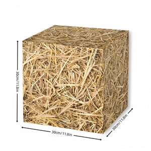 Rice Straw Themed Printed Props-Haystack Paper <b>Box</b> Best-Selling Western Cowboy <b>Party</b> Decoration Photo Prop <b>Box</b> - Product Image 6