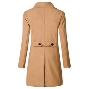 Cappotto di lana Casual da <span class=keywords><strong>uomo</strong></span> oversize all'ingrosso 2024 abbottonatura collo lungo <span class=keywords><strong>Trench</strong></span> da <span class=keywords><strong>uomo</strong></span> cappotto lungo per l'inverno - Product Image 2