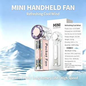 Wholesale Car Promotional <b>Hand</b> <b>Fan</b> Corrugated Box Mini Portable <b>Fan</b> Usb Rechargeable Night Light English Rechargeable <b>Hand</b> <b>Held</b> - Product Image 1