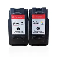 Hicor NEW fillable Cartridges PG-245 CL-246 245 246 Display Complete Ink Levels Compatible for Canon.