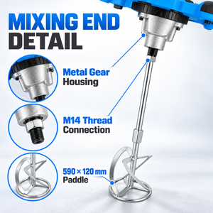 Mezcladora Eléctrica Inalámbrica OEM ODM de 20V con Conexión M14, 6 Velocidades Variables, Mezcladora Manual para Cemento y Pintura, Herramienta Básica para Construcción - Product Image 6