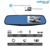 Kamera dasbor lensa ganda 4.3 inci, rekaman Video mobil kaca spion 1080P FHD g-sensor deteksi gerakan Monitor parkir untuk kendaraan