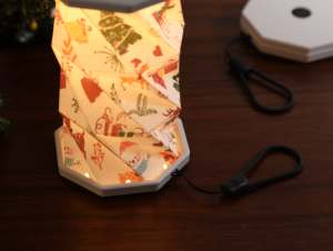 स्मार्ट टच के नेतृत्व में पोर्टेबल नाइट लाइट न्यू क्रिसमस वातावरण क्लिप-ऑन फोल्डिंग लालटेन रचनात्मक उपहार - Product Image 3