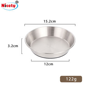 ידידותי לסביבה, עמיד זול קל נקי ללא החלקה 304 נירוסטה מזון כיתה 15 ס "מ להאכיל קערה חיצונית - Product Image 6