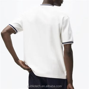 OEM verano Color Blocking 220gsm 100% algodón de alta calidad de gran tamaño personalizado impreso gráfico Logo camisetas de los hombres - Product Image 3