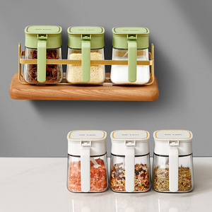 Spice Jar Set Airtight Glass Containers With Plastic Lid For Kitchen Storage Solid Seasonings M Size - Product Image 4