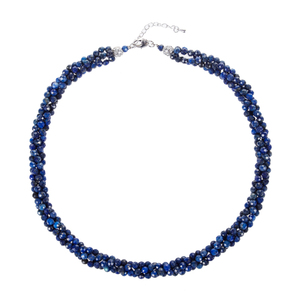 Collar de Piedras Preciosas Estilo Bohemio con Cadena de Aleación de Cobre Trenzada con Lapislázuli, Chapado en Oro para Bodas y Fiestas - Product Image 5