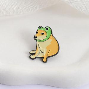 เข็มกลัดรูปสุนัขชิบะอินุคอสเพลย์กบ น่ารัก สไตล์การ์ตูน ทำจากโลหะเคลือบเงา เหมาะสำหรับติดกระเป๋าเป้ ปกเสื้อ ของขวัญเครื่องประดับสำหรับเพื่อน - Product Image 3