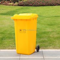 Poubelle extérieure à roulettes de 240 L, conteneurs à déchets en plastique, poubelles à ordures