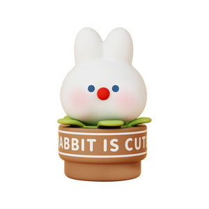 Rabbit <b>Night</b> <b>Light</b> USB Powered Warm White <b>LED</b> Soft Glow For Bedroom Desk Kids Sleep - Product Image 5