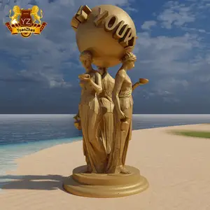 Ландшафтное украшение Приморская знаменитая полноразмерная Литая Бронзовая статуя на открытом воздухе Большая бронзовая скульптура