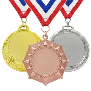 Campeonato de Metal de Futebol por atacado personalizado esportes medalhas 3D personalizar sublimação em branco grilo