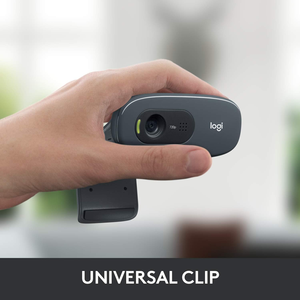 Webcam <span class=keywords><strong>HD</strong></span> <span class=keywords><strong>Logitech</strong></span> <span class=keywords><strong>C270</strong></span> originale, 720p, appels vidéo grand écran avec micro anti-bruit, correction automatique de la lumière, caméra web USB - Product Image 2