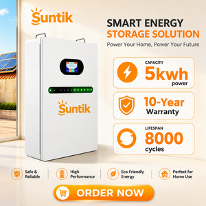 Batterie au lithium murale solaire 51,2 V 10 kWh, système d'alimentation 5 kW pour la maison, cellules LiFePO4 de grade A, plus de 8000 cycles profonds, ultra-fiable - Product Image 1