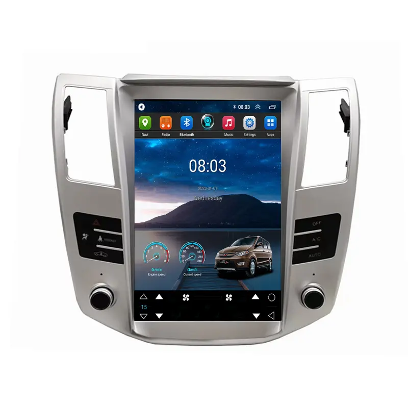 Radio con Gps para coche, reproductor Multimedia con Android, 12,8 pulgadas, estilo Tesla Vertical, <span class=keywords><strong>Dvd</strong></span>, para Lexus Rx, Rx300, Rx330, Rx350, Rx400, Rx450