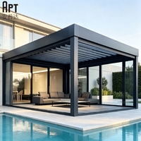 Gazebo et pergola motorisés en aluminium sur mesure avec ouverture automatique et structure imperméable pour patio