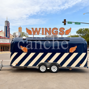 New Selected Commercial Multifunctional Stainless Steel Coffee Cart Food Van Mobile Kitchen Food Trailer Snack Food Fast Food - Product Image 1