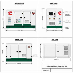 Groupes électrogènes diesel triphasés de 150 kW, 100 kW, 80 kW, 50 kW, 30 kW, générateurs d'énergie de secours à vendre, générateur diesel de 100 kVA - Product Image 4