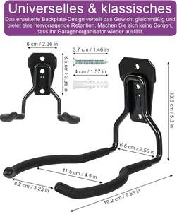 Support de coupe-herbe mural en métal 1 pièce pour outils de jardin débroussailleuses et étagères de garage - Product Image 2