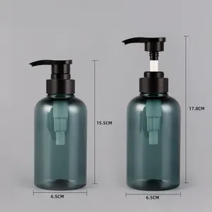 Frascos de shampoo com impressão personalizada de fábrica, garrafa de shampoo de luxo vazia para 500ml, 300ml