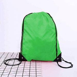 Unisex 210D Polyester <b>Drawstring</b> <b>Backpack</b> Custom Wholesale Sport Gym Yoga Bags with Pull String Wheel Caster Lock Hiking Sports - Product Image 4