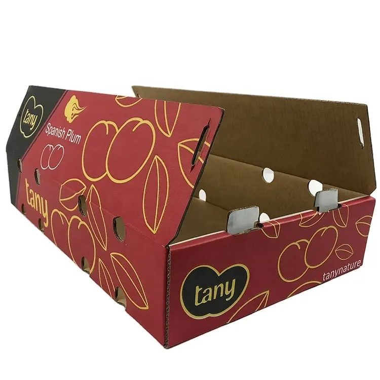 Caja de cartón de fruta fresca, cartón de fruta y verdura