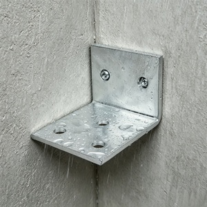 Équerre d'angle en acier galvanisé à chaud de qualité supérieure, robuste, pour la réparation de meubles en <span class=keywords><strong>bois</strong></span> et les projets extérieurs - Product Image 3