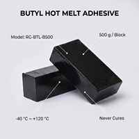 Bloc d'adhésif thermofusible au butyl, mastic en caoutchouc butyl pour colle de phare, ruban d'étanchéité au butyl noir OEM pour la fabrication de phares
