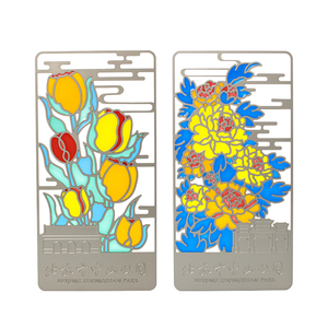 Small MOQ Custom Transparent Enamel Bookmarks with Laser Engraving for Tourist Attractions Souvenirs