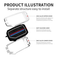 Étui de protection de clé de voiture en métal et silicone de luxe pour Kia K5 K3 Seltos, anti-chute, résistant à l'usure, élégant, avec porte-clés