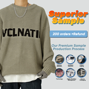 Suéter de Punto para <span class=keywords><strong>Hombre</strong></span>, <span class=keywords><strong>Jersey</strong></span> Informal con Patrón de Jacquard, Suéter Holgado de Gran Tamaño con Cuello Redondo para Invierno - Product Image 3