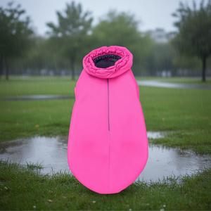 Petite veste imperméable pour chien, rose chaud, taille 2XL, gilet de sport, cordon de serrage réglable, vêtements pour animaux de compagnie - Product Image 2