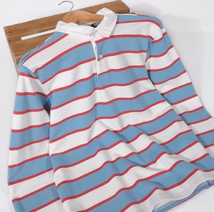 Marchio alla moda retrò stile College Jersey per la <span class=keywords><strong>Polo</strong></span> per i giovani grande motivo a righe a maniche lunghe primavera autunno lungo T-coppia T - Product Image 4