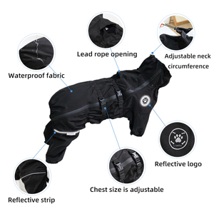 Venta directa de fábrica impermeable para mascotas chaqueta impermeable mascota perro gato ropa ajustable impermeable para perros - Product Image 3