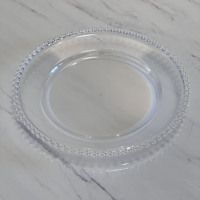 Groothandel 13 inch ronde roségouden zilveren plastic acryl charger plates bruiloft decoratieve kralen kralen charger plates