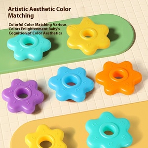 Arcobaleno per bambini girano musica Stack costruzione giocattolo per 1-3 anni bambino educativo infantile gioco - Product Image 2