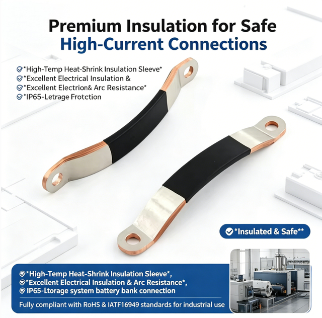 YULIAN Laminated Copper Busbar Nickel Plated Insulated for EV Battery Pack Connection
