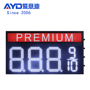L'écran de <span class=keywords><strong>prix</strong></span> numérique blanc 10 pouces 88.89/10 avec le mot rétro-éclairé «PREMIUM» utilisé dans les stations-service aux États-Unis - Product Image 1