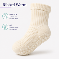 Chaussettes antidérapantes côtelées chaudes pour bébés et enfants, idéales pour les programmes de vente au détail de vêtements pour enfants avec planification de collection multi-SKUs