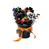 Seau Magique de Dessin Animé d'Halloween, Décoration d'Ambiance Festive, Ornement de Bureau Amusant, Décoration Florale Crâne pour Bar Intérieur