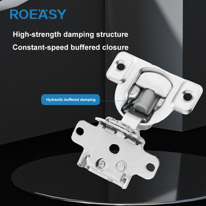 ROEASY <span class=keywords><strong>Charnière</strong></span> d'armoire hydraulique à bras court de type américain 3D Ouverture vers l'intérieur <span class=keywords><strong>Charnière</strong></span> de <span class=keywords><strong>porte</strong></span> <span class=keywords><strong>invisible</strong></span> pour garde-robe Walk-In Closets - Product Image 5