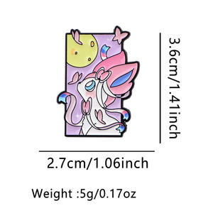 Sıcak satış klasik karikatür Eevee sevimli Metal el sanatları koleksiyonu rozeti giyim güvenli pimleri Pokemon Metal emaye yaka iğnesi - Product Image 4