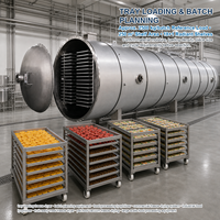 Machine de lyophilisation commerciale à grande échelle FFD-200, surface de séchage de 200 m², capacité de 2400 kg, en acier au carbone, pour fruits et légumes