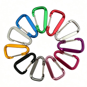 Mousquetons d'extérieur en alliage, clips d'escalade, porte-clés en alliage d'aluminium, clips plats en forme de D, accessoires de porte-clés en métal - Product Image 2