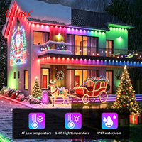 Guirnaldas LED RGB Inteligentes Permanentes para Exteriores, Resistentes al Agua IP67, Control por Aplicación, Control Remoto, Sincronización con Música, Temporizador, Regulable, Garantía de 5 Años