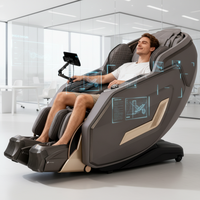 Fauteuil de massage robotisé pliable 4D de Chine avec gravité zéro, couverture corporelle complète, physiothérapie infrarouge et étirement de luxe
